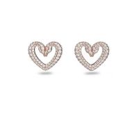 Swarovski Outlet Discount Fashion Una Double Swan Love Earrings Womens Elements Crystal Earrings 【SSY】