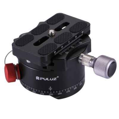 PULUZ กล้อง DLSR แบบพาโนรามาทำดัชนีโรเตอร์หัวบอล dengan Pelepasan Pantas แผ่นขาตั้งกล้องอลูมิเนียมอัลลอยด์มืออาชีพ