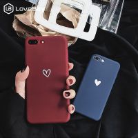 【cold noodles】Lovebay น่ารักหัวใจรักกรณีโทรศัพท์ปกคลุมสำหรับ IP Hone 11 Pro 6 6วินาที7 8พลัส XS Max XR X Soft TPU ซิลิโคนบางเฉียบที่เรียบง่ายกลับ