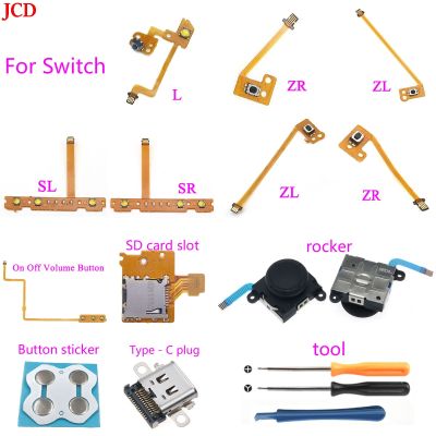 JCD 1 Set For Joy-Con Replacement ZL ZR L SL SR On Off Volume Button Key Cable For Switch NS JoyCon Controller SD SlotTool