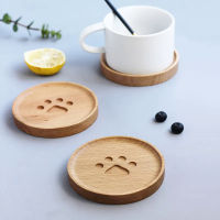 1Pcs น่ารักการ์ตูน Cat Paw ไม้ Coaster Pad นมชาถ้วยกาแฟรอบไม้ฉนวนความร้อน Placemats ตกแต่งบ้าน