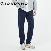 GIORDANO Men Jeans Fake Small Pocket Mid Rise Denim Jeans Classic Five-Pocket Simple Fashion Casual Loose Denim Pants 01113081