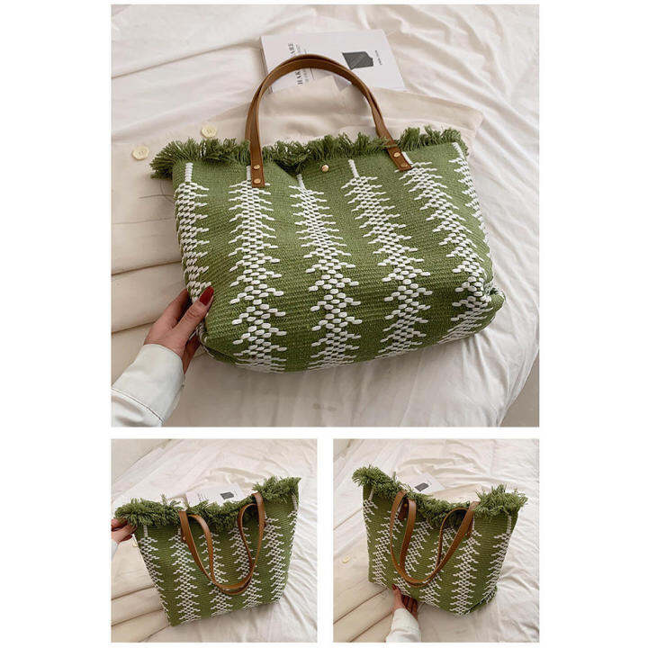 shopping-bag-tote-commuting-bag-women-handbag-travel-bag-shoulder-woven-tote-simple-tote-large-capacity-handbag