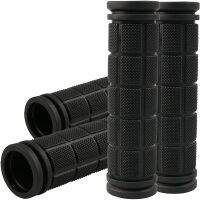 4Pcs Bike Handlebar Grips,Kids Rubber Non-Slip Mountain Beach Cruiser Bicycle Grips(Black)