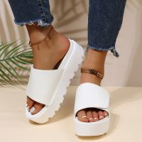 Ladies Slippers Wedge Heel Platform Women  39;s Shoes 2022 New Toe Sandals Outdoor Leisure Beach