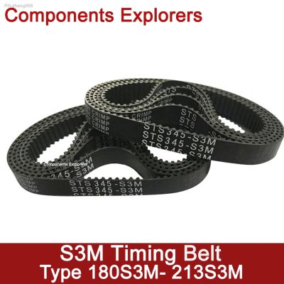 S3M Timing Belt 180 183 186 189 192 195 201 207 210 213mm S3M Closed Loop Rubber Synchronous Belts Arbitrary Cutting