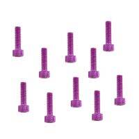 ♨ 10pcs Purple M6x20mm Aluminum Hex Socket Cap Head Screws Repair Tool