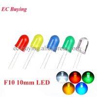 10pcs/lot F10 10mm LED Diode Kit Green Blue White Red Yellow DIY Eelectronic Components Light Emitting DiodesElectrical Circuitry Parts