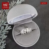 MT แหวนเงินแท้ ลายดอกไม้  ไซส์: 51, 56, 57, 58, 59 Solid 925 Sterling Silver Ring (sr753) MT Jewelry มณีธารา