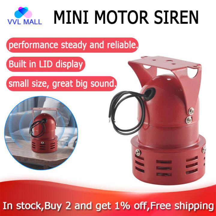 Ac 220v Red Metal Motor Driven Air Raid Siren Horn Alarm Lazada Ph