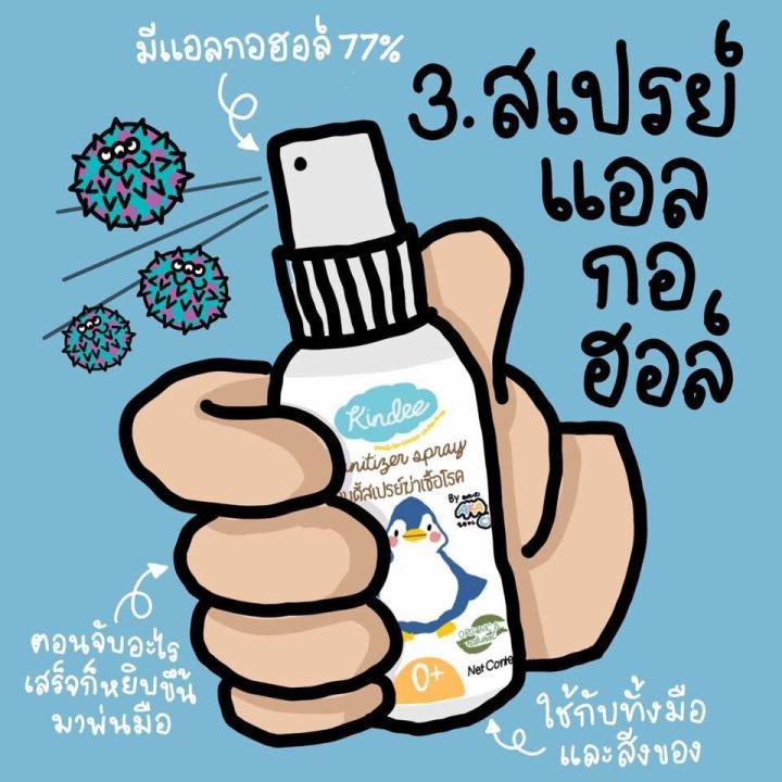 kindee-สเปรย์ฆ่าเชื้อโรค-อเนกประสงค์-sanitizer-spray-ฆ่าเชื้อแบคทีเรีย-ไวรัส-เชื้อรา-99-99