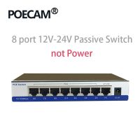 สวิตช์ Passive Poe 8พอร์ตอีเธอร์เน็ต12V-24V สำหรับ Ubiquiti Nanostation Uifi MikroTik เราเตอร์บอร์ด24V สวิตช์ JHJ3825 Wifi Poe