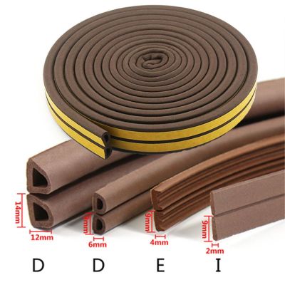 【LZ】▲  6Meters Sealing Strip DIPE Self-Adhesive Door Glass Window Anti-Collision Rubber Strip Foam Sound Insulation Strip Type I/E/D