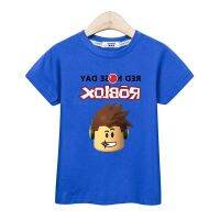 COD DDDGRYTRY เสื้อยืดผ้าฝ้าย ลาย ROBLOX สำหรับเด็กผู้ชาย เสื้อผ้าฝ้ายฤดูร้อนสำหรับเด็ก