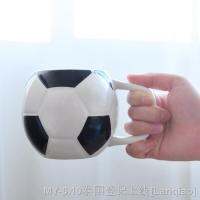 【hot】☊ 400ML Football with Handle Heat-resistant Soccer Mugs for Cup