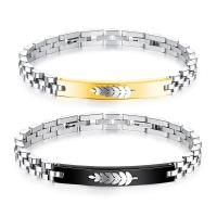 A Pair Lover Couples Stainless Steel Chain Bracelets Womens Mens Luck Leaf Bands Bangles Wedding Engagement Jewelry