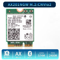 WiFi 6 AX201 2.4 Gbps บลูทูธ5.0 Dual Band 2.4G/5G NGFF E CNVi Wifi Card AX201NGW