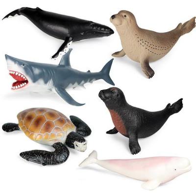 Children gifts large soft rubber inflatable water toys simulation model of Marine animals turtles seals the white whale shark