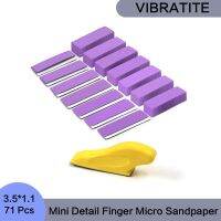 71 Pcs Mini Detail Finger Micro Sandpaper 3.5” X 1” Small Hand Sanding Block 80/120/180/240/400/600 Grit For Wood Sanding