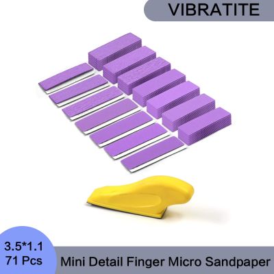 【LZ】✔ஐ✼  71 Pcs Mini Detail Finger Micro Sandpaper 3.5” X 1” Small Hand Sanding Block 80/120/180/240/400/600 Grit For Wood Sanding