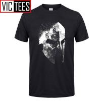 Mens Vintage Old Style T Shirt The Last Warrior Spartan Sparta Helmet Men Tee 100 Cotton O Collar Gildan