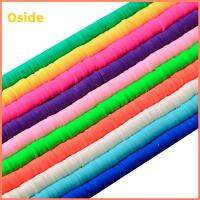 OSIDE 6mm ครับ ลูกปัดไฮชิดินเหนียวไวนิล 10สี กลมแบนราบ ลูกปัดสเปเซอร์ อุปกรณ์ทำเครื่องประดับ DIY เส้นใย10เส้น ลูกปัดหลวมๆ สร้อยคอสำหรับผู้หญิง