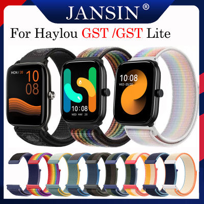 Jansin สาย Haylou GST Lite นาฬิกาอัจฉริยะ สายไนล่อน Haylou GST สายนาฬิกา สายคล้องข้อมือไนล่อน อุปกรณ์เสริมส
