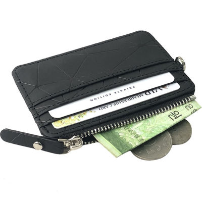 Ultra-Thin Coin PU Zipper Holder Card Case Organizer Small Wallet Fashion