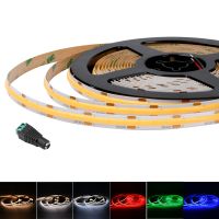 【LZ】 Flexible COB LED Strip Light 320 480LEDs 5mm 8mm RA90 Warm Natural Cold White Red Green Blue DC12V 24V Dimmable FOB Tape Lights