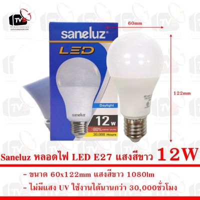 พร้อมส่ง โปรโมชั่น Saneluz หลอดไฟ LED E27 12W แสงสีขาว ส่งทั่วประเทศ หลอด ไฟ หลอดไฟตกแต่ง หลอดไฟบ้าน หลอดไฟพลังแดด