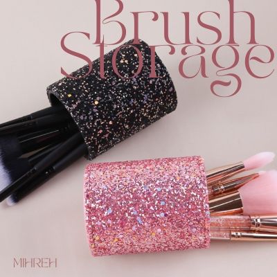 (พร้อมส่ง) กล่องใส่แปรงแต่งหน้า Bling Bling Brush Storage เพิ่มความเป็นระเบียบให้โต๊ะเครื่องแป้ง