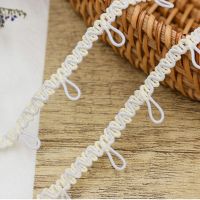 【CW】 5Meters Trim Buttonhole Braided Curved Elastic Band for Garment Sewing Clothing Accessories 3cm Width