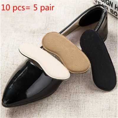 5Pair Shoes Insoles Insert Heels Protector Anti Slip Cushion Pads Comfort Heel Liners Cushion Pad Invisible Inserts Insole Shoes Accessories