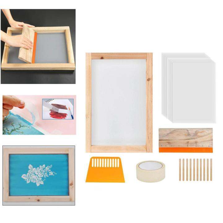 Screen Printing Starter kit, Wood Silk Screen Printing Frame, Screen