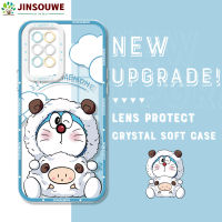 Jinsouwe เคสมือถือเคสโทรศัพท์สำหรับ Infinix Note 10 Pro/ X695เคสโทรศัพท์การ์ตูนโดราเอมอนฝาหลังยางแบบนิ่ม