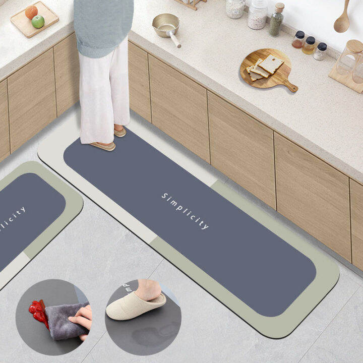 【Malaysia Stock】Dulcii Soft Diatom Mud Absorbent Floor Mat NonSlip