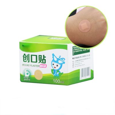 【LZ】trawe2 100Pcs Round Waterproof Band Aids Patches for Wounds Hemostasis Medical Plasters First Aid Adhesive Plaster