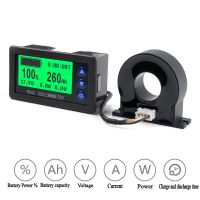 แบตเตอรี่ Monitor Hall Coulomb Tester DC 9 ~ 100V 100A ~ 400A Digital Voltmeter Ammeter ความจุไฟฟ้า AH เครื่องวัดแรงดันไฟฟ้า