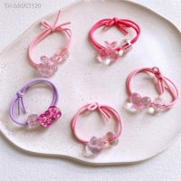 ஐ❍☌ 2023 New Sweet Girl Beautiful Cute Cartoon Transparent Flower Bow Hair Rope Fashion Princess Children 39;s Ponytail Headwear