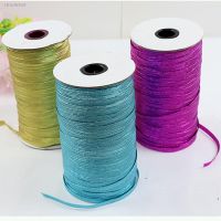 ◄♗ 1Roll 50Yards 6MM Glitter Gold Silver Elastic Bands High Quality Rubber Band Ribbon DIY Sewing Trim Waist Band Garment Accessory
