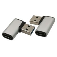 USB 3.0 Adapter Right Angle to Type C Female Connector USB3.0 90 Degree Left Right Alloy Adaptor Black Silver