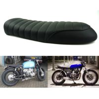 SAFFEN Black Motorcycle Cafe Racer Seat Scrambler Vintage Flat Saddle Flat pan Retro Seat For Honda CG CB200 CB350 CL350 CB400