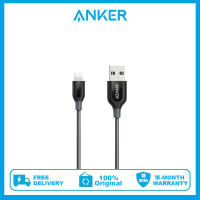 Anker PowerLine + สายเคเบิลหลอดไฟ (3ฟุต/6ft) พร้อมกระเป๋าไนลอนถักคู่ชาร์จเร็วและซิงค์ข้อมูลสำหรับ iPhone และ iPad