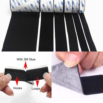 【YF】㍿  Adhesive and Fastener Tape Sticker Adesivo with Glue for 16/20/25/30/50/100mm 1Meter