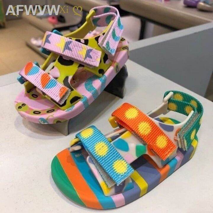 Mini Melissa 2022 Summer New Jelly Shoes Printing Pattern