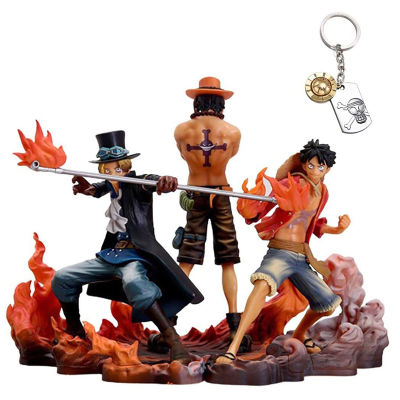 3Pcs/Set One Piece Sabo/Monkey D. Luffy/Portgas·D· Ace Cute Figure Toy AnimeFriends Gifts Model GiftAnime Pvc Action Figure Toys CollectionOne Piece Cute Figure Toycute