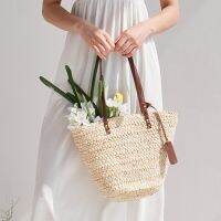 [COD] and summer new large-capacity handmade straw bag casual tote beach womens shoulder cross-border minority