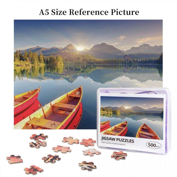 high-mountain-and-boat-wooden-jigsaw-puzzle-500-pieces-educational-toy-painting-art-decor-decompression-toys-500pcs