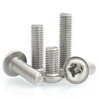 20/10pcs Phillips Flanged Screw M4 M5 M6 Cross Bolt Round Head A2 304 Stainless Steel Wood Screw L 8 40mm 10mm 12mm 16mm 20mm