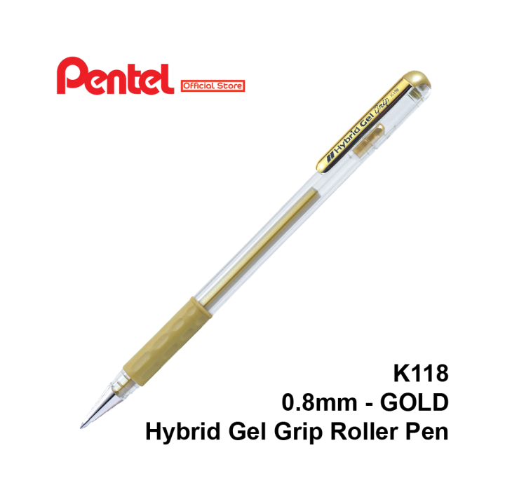 PENTEL K118 Pentel Hybrid Gel Grip Roller Pen 0.8mm Lazada